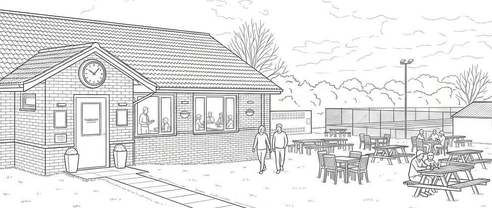 Castlethorpe Pavillion Pavilion Line Drawing