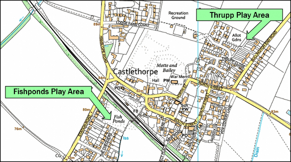 Castlethorpe Play Areas Map